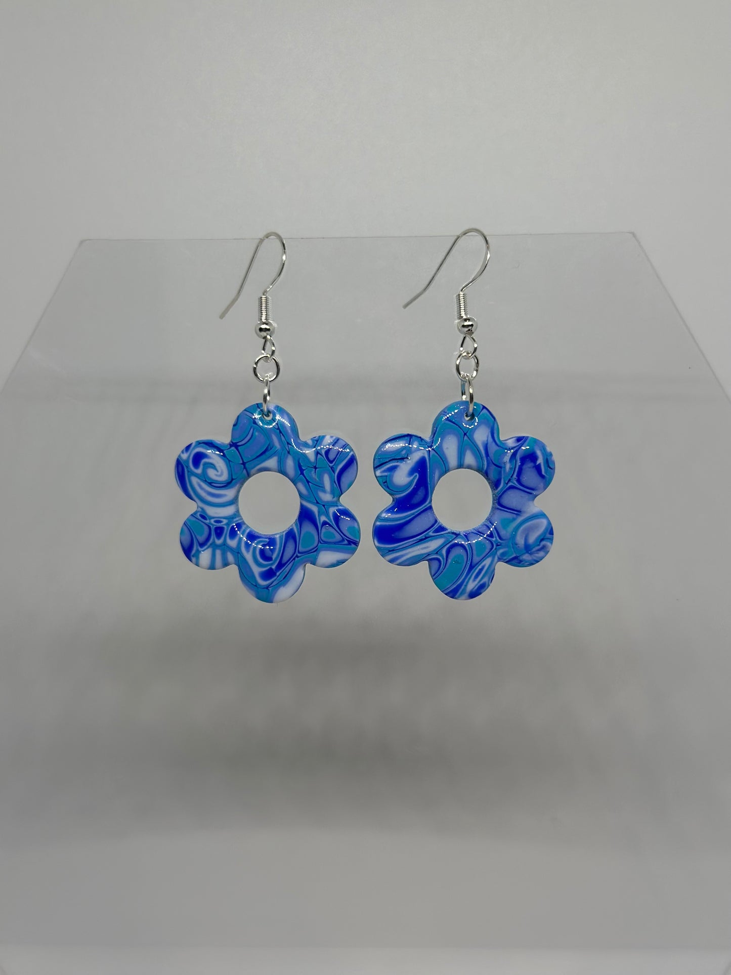 Blue Mokume Flowers