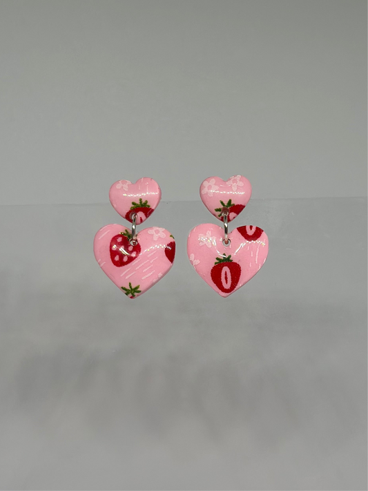 Strawberry Twin Hearts