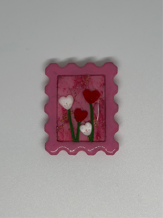 Flower Stamp Magnet