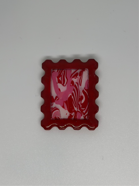 Valentines Marble Stamp Magnet