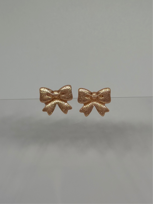 Rose Gold Glitter Bows